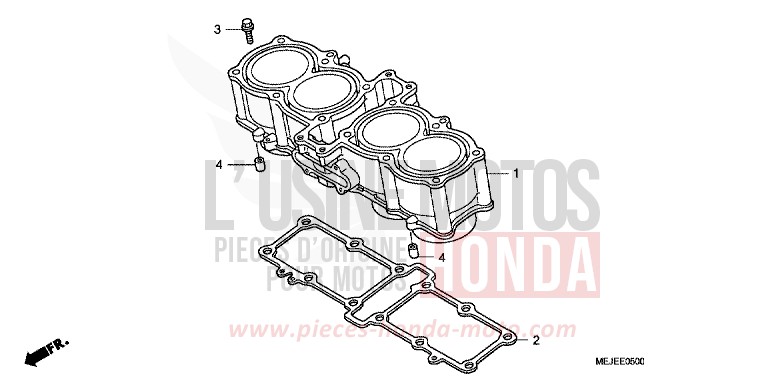 ZYLINDER von CB1300 Super Bold'or ABS PEARL FADELESS WHITE (NH341KF) von 2007